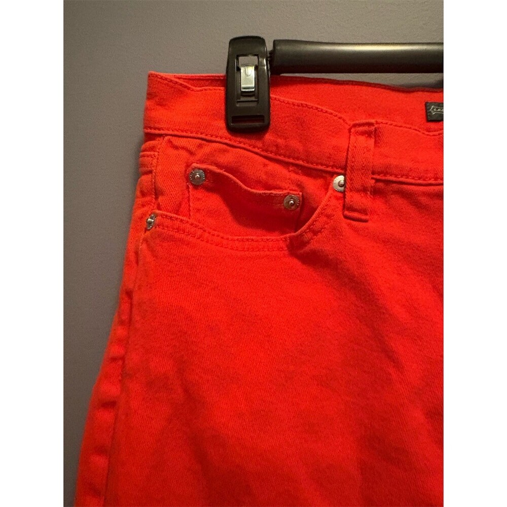 Lauren Jeans Co Ralph Lauren Jeans Womens Size 6 Orange Cropped Slim 23 - Picture 4 of 10